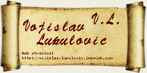 Vojislav Lupulović vizit kartica